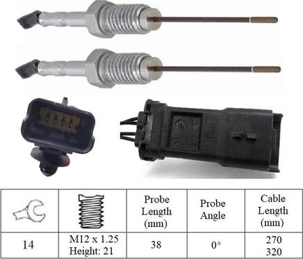 LUCAS LGS7311 - Датчик, температура выхлопных газов abcparts.ee