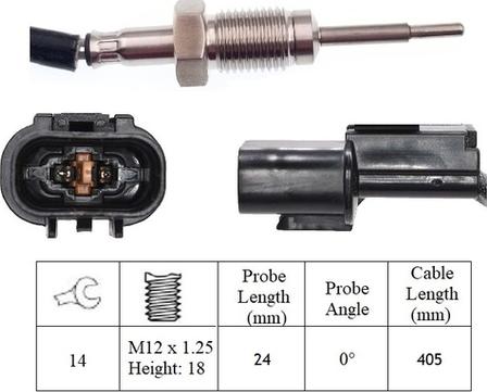 LUCAS LGS7295 - Датчик, температура выхлопных газов abcparts.ee