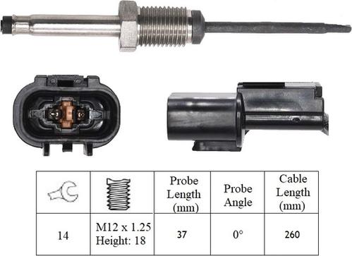 LUCAS LGS7296 - Датчик, температура выхлопных газов abcparts.ee