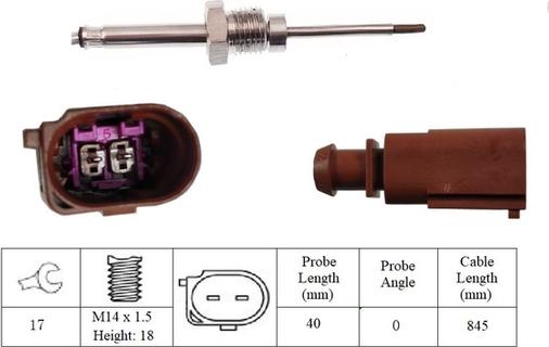 LUCAS LGS7210 - Датчик, температура выхлопных газов abcparts.ee