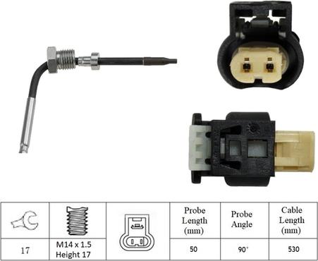 LUCAS LGS7289 - Датчик, температура выхлопных газов abcparts.ee