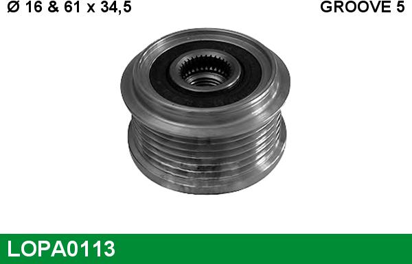 LUCAS LOPA0113 - Шкив генератора, муфта abcparts.ee