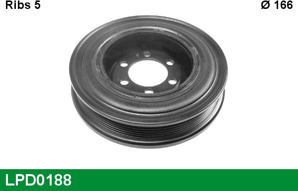 LUCAS LPD0188 - Шкив коленчатого вала abcparts.ee
