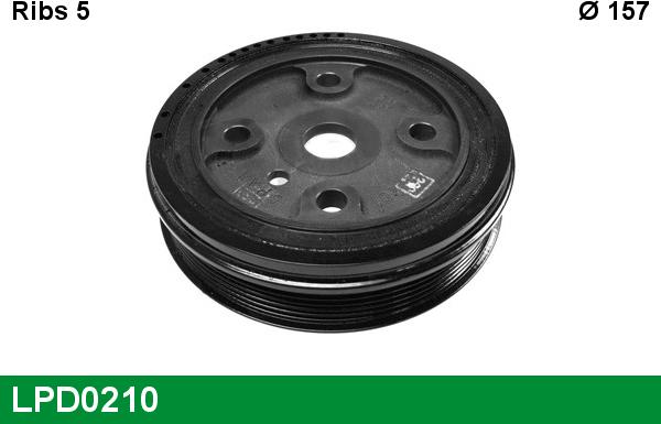 LUCAS LPD0210 - Шкив коленчатого вала abcparts.ee