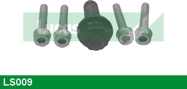 LUCAS LS009 - Комплект болтов ременного шкива, коленчатый вал abcparts.ee