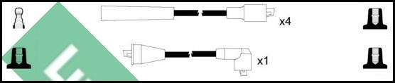 LUCAS LUC7104 - Комплект проводов зажигания abcparts.ee