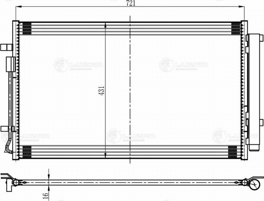 Luzar LRAC 0883 - Конденсатор кондиционера abcparts.ee