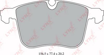 LYNXauto BD-6702 - Тормозные колодки, дисковые, комплект abcparts.ee