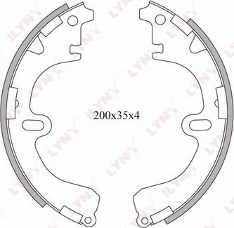LYNXauto BS-7503 - Комплект тормозных колодок, барабанные abcparts.ee