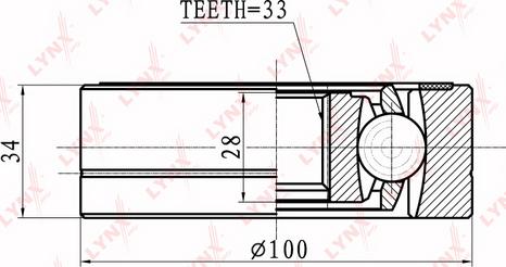 LYNXauto CI-8015 - Комплект ШРУСа, приводной вал, шарнир abcparts.ee