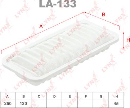 LYNXauto LA-133 - Воздушный фильтр двигателя abcparts.ee