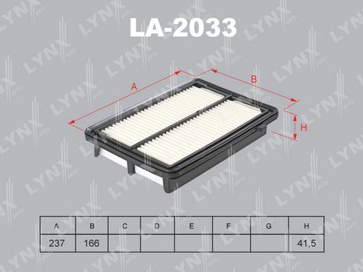 LYNXauto LA-2033 - Воздушный фильтр двигателя abcparts.ee