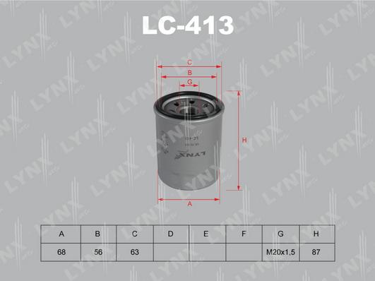 LYNXauto LC-413 - Масляный фильтр abcparts.ee