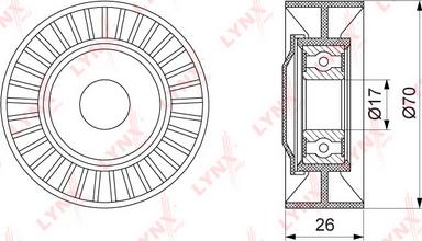 LYNXauto PB-5375 - Ролик, поликлиновый ремень abcparts.ee