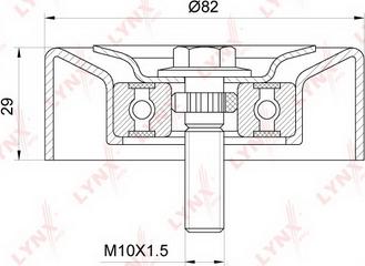 LYNXauto PB-7060 - Ролик, поликлиновый ремень abcparts.ee
