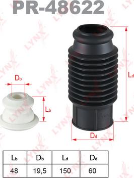 LYNXauto PR-48622 - Пылезащитный комплект, амортизатор abcparts.ee