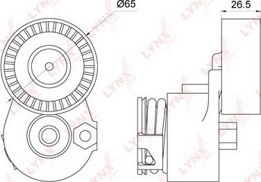 LYNXauto PT-3138 - Натяжитель, поликлиновый ремень abcparts.ee