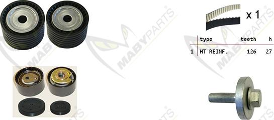 Mabyparts OBK010339 - Комплект зубчатого ремня ГРМ abcparts.ee