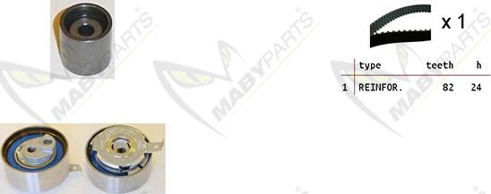 Mabyparts OBK010248 - Комплект зубчатого ремня ГРМ abcparts.ee