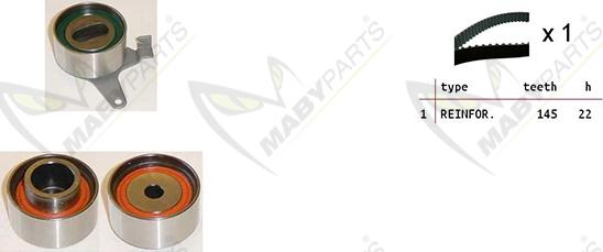 Mabyparts OBK010266 - Комплект зубчатого ремня ГРМ abcparts.ee