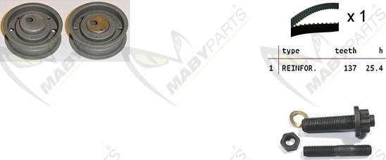 Mabyparts OBK010215 - Комплект зубчатого ремня ГРМ abcparts.ee