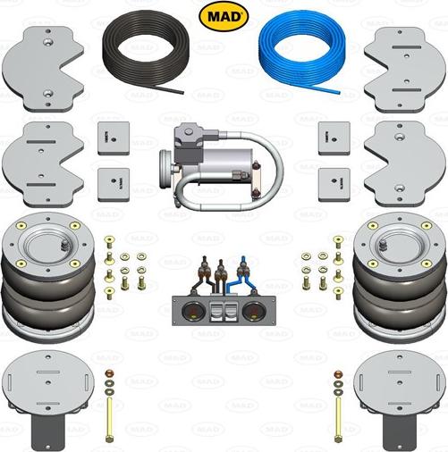 MAD NR-097044-C - Пневматическая рессора, ходовая часть abcparts.ee
