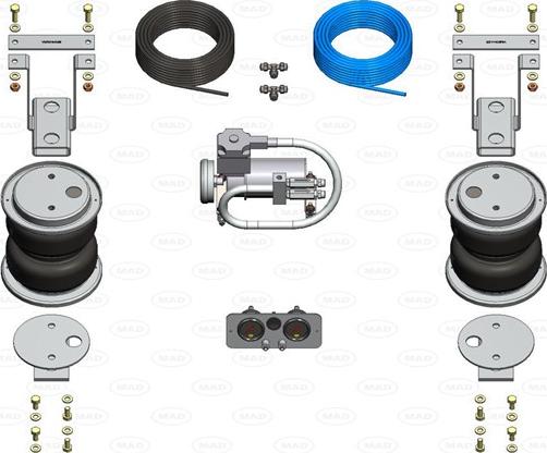 MAD NR-107054-C - Пневматическая рессора, ходовая часть abcparts.ee