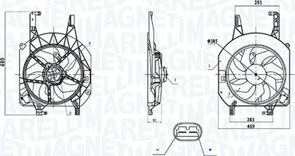 Magneti Marelli 069422902010 - Вентилятор, охлаждение двигателя abcparts.ee