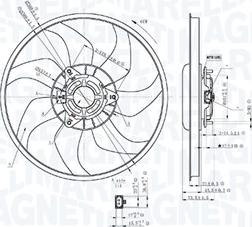 Magneti Marelli 069422897010 - Вентилятор, охлаждение двигателя abcparts.ee