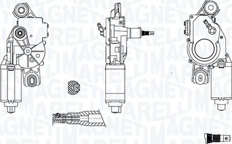 Magneti Marelli 064072900010 - Двигатель стеклоочистителя abcparts.ee