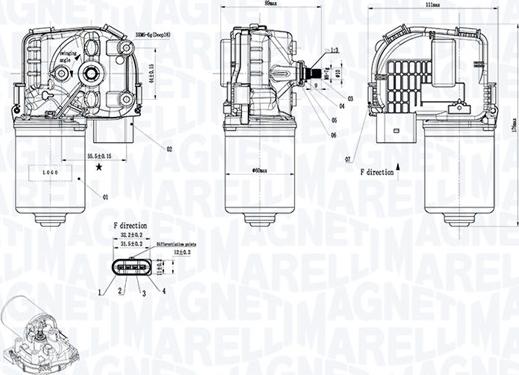 Magneti Marelli 064375800010 - Двигатель стеклоочистителя abcparts.ee