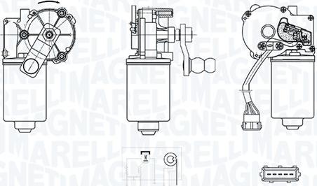 Magneti Marelli 064373000010 - Двигатель стеклоочистителя abcparts.ee