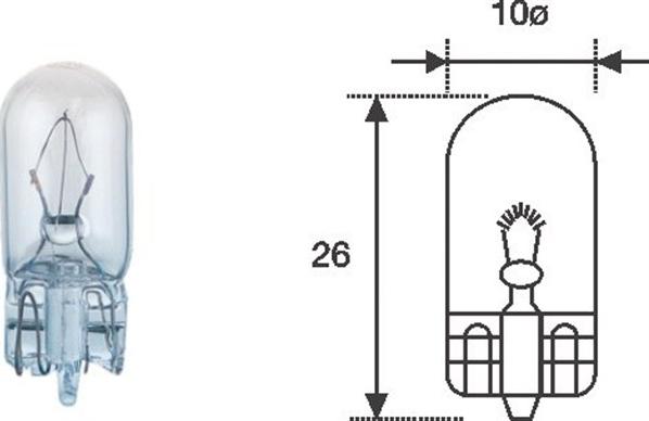 Magneti Marelli 009600080000 - Лампа накаливания, фонарь освещения номерного знака abcparts.ee