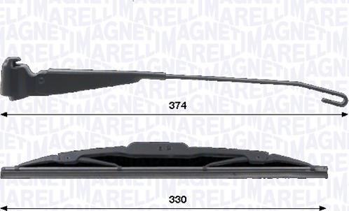 Magneti Marelli 000723180435 - Комплект рычагов стеклоочистителя, система очистки стекол abcparts.ee