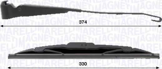 Magneti Marelli 000723180436 - Комплект рычагов стеклоочистителя, система очистки стекол abcparts.ee