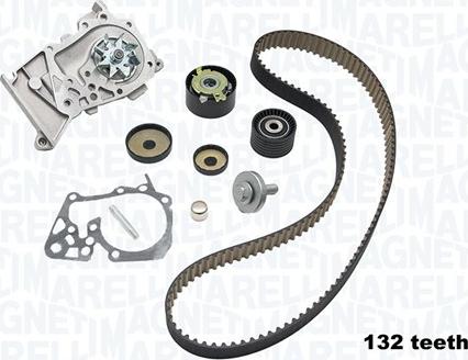 Magneti Marelli 341404710002 - Водяной насос + комплект зубчатого ремня ГРМ abcparts.ee