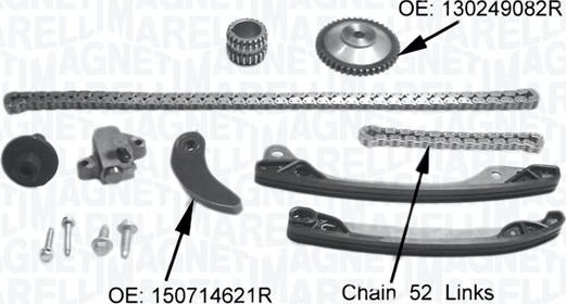 Magneti Marelli 341500001360 - Комплект цепи привода распредвала abcparts.ee