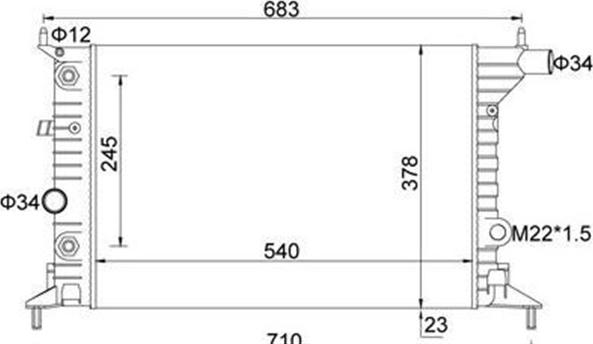 Magneti Marelli 359000391670 - Радиатор, охлаждение двигателя abcparts.ee