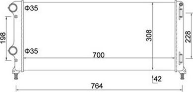 Magneti Marelli 359000300980 - Радиатор, охлаждение двигателя abcparts.ee