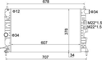 Magneti Marelli 359000300210 - Радиатор, охлаждение двигателя abcparts.ee