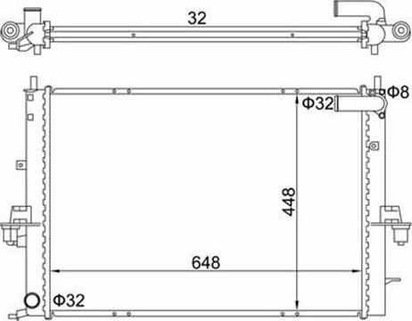 Magneti Marelli 359000301800 - Радиатор, охлаждение двигателя abcparts.ee