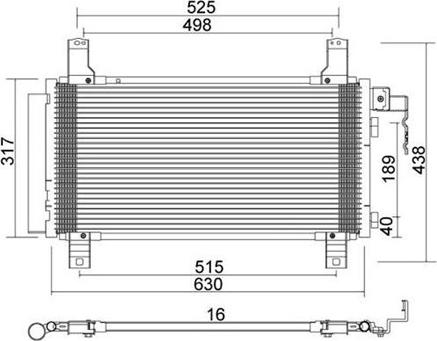 Magneti Marelli 359003220970 - Конденсатор кондиционера abcparts.ee