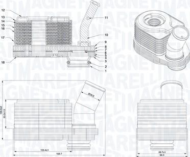 Magneti Marelli 350300006700 - Масляный радиатор, двигательное масло abcparts.ee