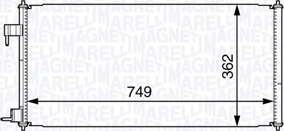 Magneti Marelli 350203727000 - Конденсатор кондиционера abcparts.ee