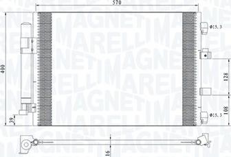 Magneti Marelli 350203773000 - Конденсатор кондиционера abcparts.ee