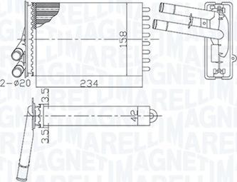 Magneti Marelli 350218462000 - Теплообменник, отопление салона abcparts.ee