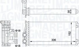 Magneti Marelli 350218435000 - Теплообменник, отопление салона abcparts.ee