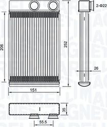 Magneti Marelli 350218478000 - Теплообменник, отопление салона abcparts.ee