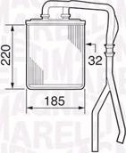 Magneti Marelli 350218308000 - Теплообменник, отопление салона abcparts.ee