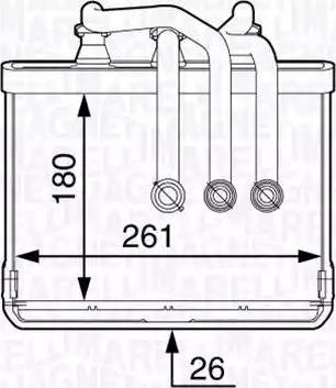 Magneti Marelli 350218334000 - Теплообменник, отопление салона abcparts.ee